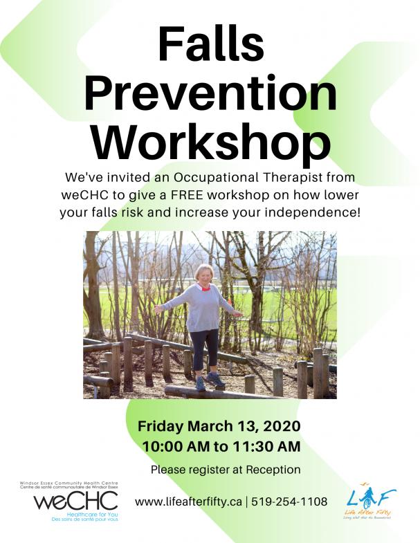 Falls Prevention Workshop - March 13 2020